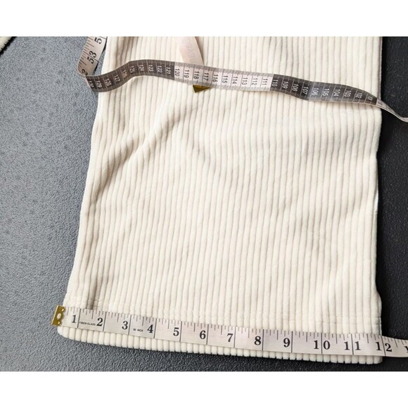 Dex Wide Leg Corduroy Ankle Pant in Ecru High Rise Size XL - Picture 9 of 16
